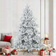 Vidaxl künstlicher Weihnachtsbaum mit Federzweigen, schneebedeckt weiß 210 cm