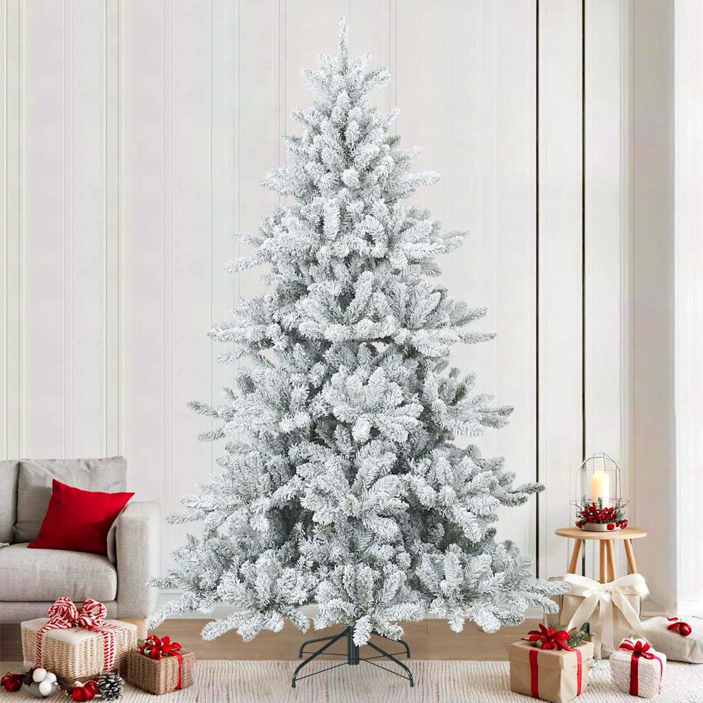 Vidaxx künstlicher Weihnachtsbaum mit Federzweigen, schneebedeckt weiß 240 cm