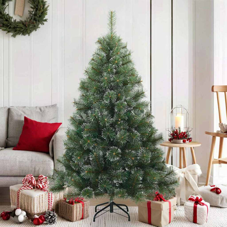 Vidaxl Künstlicher Weihnachtsbaum mit Federzweigen, schneebedecktes Grün 150 cm