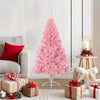 VidaXL künstlicher, beleuchteter Weihnachtsbaum mit 150 LEDs, rosa, 120 cm, PVC