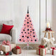 VidaXL künstlicher, beleuchteter Weihnachtsbaum mit 150 LEDs, rosa, 120 cm, PVC