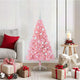 VidaXL künstlicher, beleuchteter Weihnachtsbaum mit 150 LEDs, rosa, 120 cm, PVC
