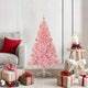 VidaXL künstlicher, beleuchteter Weihnachtsbaum mit 150 LEDs, rosa, 120 cm, PVC