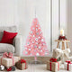 VidaXL künstlicher, beleuchteter Weihnachtsbaum mit 150 LEDs, rosa, 120 cm, PVC