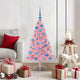 VidaXL künstlicher, beleuchteter Weihnachtsbaum mit 150 LEDs, rosa, 120 cm, PVC