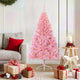 VidaXL künstlicher, beleuchteter Weihnachtsbaum mit 150 LEDs, rosa, 150 cm PVC