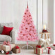 VidaXL künstlicher, beleuchteter Weihnachtsbaum mit 150 LEDs, rosa, 150 cm PVC