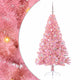 VidaXL künstlicher, beleuchteter Weihnachtsbaum mit 150 LEDs, rosa, 150 cm PVC