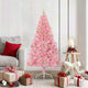 VidaXL künstlicher, beleuchteter Weihnachtsbaum mit 150 LEDs, rosa, 150 cm PVC
