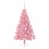 VidaXL künstlicher, beleuchteter Weihnachtsbaum mit 150 LEDs, rosa, 150 cm PVC