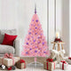 VidaXL künstlicher, beleuchteter Weihnachtsbaum mit 150 LEDs, rosa, 150 cm PVC