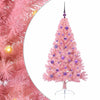 VidaXL künstlicher, beleuchteter Weihnachtsbaum mit 150 LEDs, rosa, 150 cm PVC
