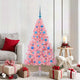 VidaXL künstlicher, beleuchteter Weihnachtsbaum mit 150 LEDs, rosa, 150 cm PVC
