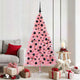 VidaXL künstlicher, beleuchteter Weihnachtsbaum mit 300 LEDs, rosa, 180 cm, PVC