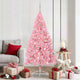 VidaXL künstlicher, beleuchteter Weihnachtsbaum mit 300 LEDs, rosa, 180 cm, PVC
