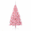 VidaXL künstlicher, beleuchteter Weihnachtsbaum mit 300 LEDs, rosa, 180 cm, PVC