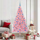 VidaXL künstlicher, beleuchteter Weihnachtsbaum mit 300 LEDs, rosa, 180 cm, PVC