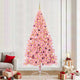 VidaXL künstlicher, beleuchteter Weihnachtsbaum mit 300 LEDs, rosa, 240 cm, PVC