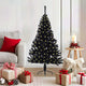 Vidaxx künstlicher, beleuchteter Weihnachtsbaum mit 150 LEDs, schwarz, 120 cm PVC