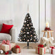 Vidaxx künstlicher, beleuchteter Weihnachtsbaum mit 150 LEDs, schwarz, 120 cm PVC