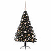 Vidaxx künstlicher, beleuchteter Weihnachtsbaum mit 150 LEDs, schwarz, 120 cm PVC