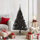 Vidaxx künstlicher, beleuchteter Weihnachtsbaum mit 150 LEDs, schwarz, 120 cm PVC