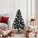 Vidaxx künstlicher, beleuchteter Weihnachtsbaum mit 150 LEDs, schwarz, 120 cm PVC