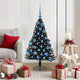 Vidaxx künstlicher, beleuchteter Weihnachtsbaum mit 150 LEDs, schwarz, 120 cm PVC