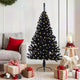 VidaXL künstlicher, beleuchteter Weihnachtsbaum mit 150 LEDs, schwarz, 150 cm PVC