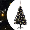VidaXL künstlicher, beleuchteter Weihnachtsbaum mit 150 LEDs, schwarz, 150 cm PVC