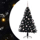 VidaXL künstlicher, beleuchteter Weihnachtsbaum mit 150 LEDs, schwarz, 150 cm PVC