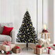 VidaXL künstlicher, beleuchteter Weihnachtsbaum mit 150 LEDs, schwarz, 150 cm PVC