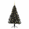 VidaXL künstlicher, beleuchteter Weihnachtsbaum mit 150 LEDs, schwarz, 150 cm PVC