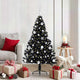VidaXL künstlicher, beleuchteter Weihnachtsbaum mit 150 LEDs, schwarz, 150 cm PVC