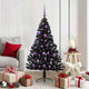 VidaXL künstlicher, beleuchteter Weihnachtsbaum mit 150 LEDs, schwarz, 150 cm PVC