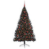 Vidaxx künstlicher, beleuchteter Weihnachtsbaum mit 300 LEDs, schwarz, 180 cm PVC