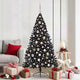 Vidaxx künstlicher, beleuchteter Weihnachtsbaum mit 300 LEDs, schwarz, 180 cm PVC