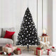 Vidaxx künstlicher, beleuchteter Weihnachtsbaum mit 300 LEDs, schwarz, 180 cm PVC