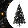 Vidaxx künstlicher, beleuchteter Weihnachtsbaum mit 300 LEDs, schwarz, 180 cm PVC