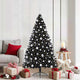 Vidaxx künstlicher, beleuchteter Weihnachtsbaum mit 300 LEDs, schwarz, 180 cm PVC