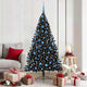 Vidaxx künstlicher, beleuchteter Weihnachtsbaum mit 300 LEDs, schwarz, 180 cm PVC