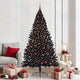 VidaXL künstlicher, beleuchteter Weihnachtsbaum mit 300 LEDs, schwarz, 210 cm PVC