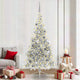 Vidaxx künstlicher, beleuchteter Weihnachtsbaum mit 300 LEDs, silberfarben, 210 cm Kappe