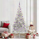 Vidaxx künstlicher, vorbeleuchteter Weihnachtsbaum mit 300 LEDs, silberfarben, 210 cm Kappe