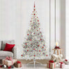 Vidaxx künstlicher, beleuchteter Weihnachtsbaum mit 300 LEDs, silberfarben, 240 cm Kappe