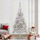 Vidaxx künstlicher, beleuchteter Weihnachtsbaum mit 300 LEDs, silberfarben, 240 cm Kappe