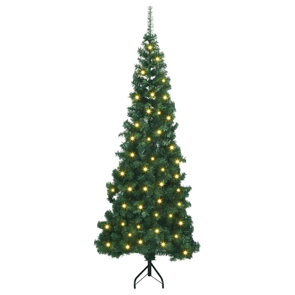 Künstlicher Eck-Weihnachtsbaum von Vidaxx mit 300 LEDs, grün, 180 cm, PVC und Metall