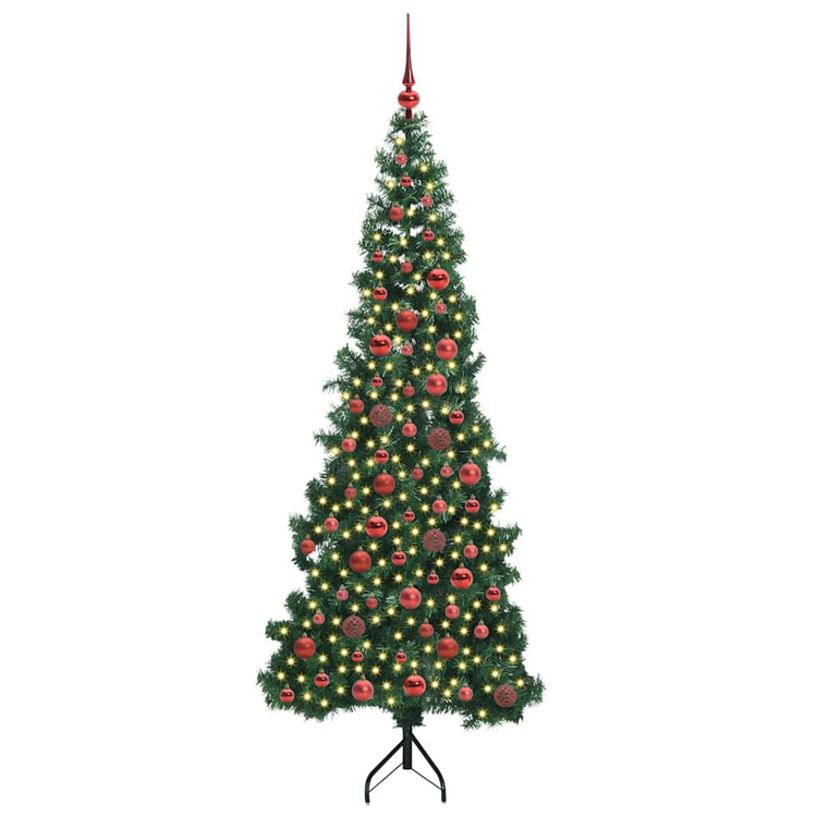 Künstlicher Eck-Weihnachtsbaum von Vidaxx mit 300 LEDs, grün, 180 cm, PVC und Metall