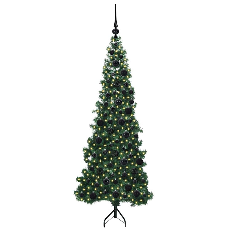 Künstlicher Eck-Weihnachtsbaum von Vidaxx mit 300 LEDs, grün, 180 cm, PVC und Metall