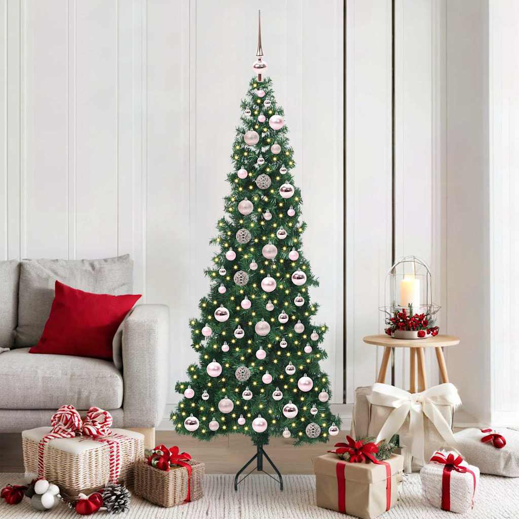 Künstlicher Eck-Weihnachtsbaum von Vidaxx mit 300 LEDs, grün, 180 cm, PVC und Metall